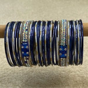 Multi Blue Bangles